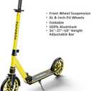 PHOEROS Kick Scooter for Kids Ages 6-12,Teens & Adults, Youth. Lightweight Aluminum Kick Scooter for Teens Adults Boys Girls with 8 inch Big Wheels, Foldable, 3 Height Adjustable, Shock Absorption.