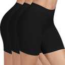 BESTENA 3 Pack Slip Shorts Womens Comfortable Seamless Smooth Slip Shorts for Under Dresses(3Black, XXX-Large)