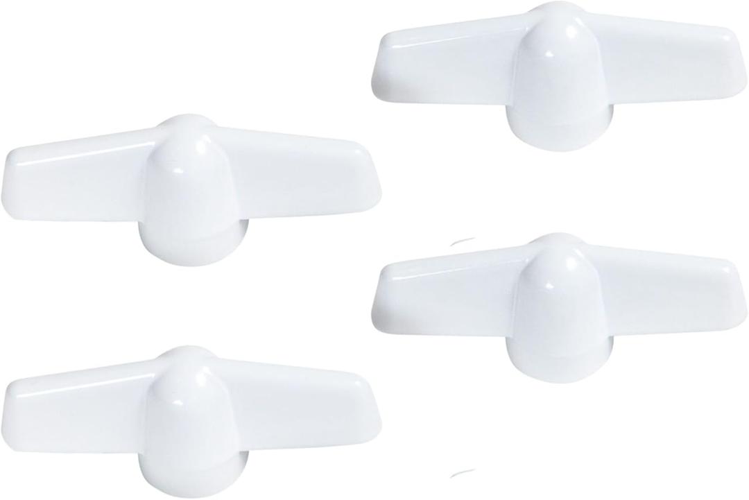 Ideal Security Inc. SK929T Tee Window Crank Handle, White, 4-Pack for 11/32 Splines, Fits Most Operators, 4 Pack