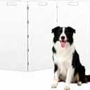 Acrylic Tall Dog Gate, Freestanding Pet Gate Barrier (3 Panel-31.5" H)