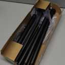 Curtain Rods for Windows 32-90 Inch, 1 Inch Adjustable Black Curtain Rod Set with Brackets, Easy Install