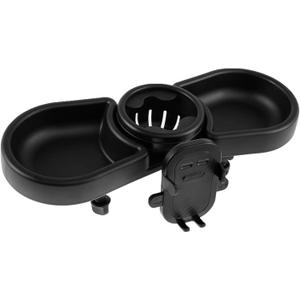 Stroller Tray Universal Stroller Snack Tray Multifunctional Stroller Cup Holder Food Grade Stroller Organizer Dishwasher Safe Snack and Drink Organizer for Baby Toddler Snacks Drinks(black)