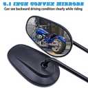 Handlebar Mount Mirrors,Left & Right Side Long Stem Rearview mirrors for 1982-2024 Harley Models,for CVO Dyna Electra Glide Road Glide Road King Softail Street Glide Sportster 1200 883,Black
