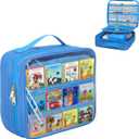 Carrying Case Compatible with Little Tikes Story Dream Machine Books Starter Set,Portable Storage Bag with Handle for Storytime,Little Golden Book,Little Puppy Character (Blue)