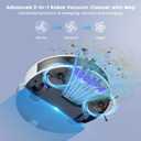 OKP Lidar Robot Vacuum and Mop Combo, 6000Pa Automatic Robotic Vacuum, Smart Mapping, 3.7 inch Thin, 150 Min Max, 5G WiFi/App/Alexa Control, Ideal for Pet Hair, Hardfloors, Carpets, Home(L6 Aqua)