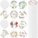 100 Pcs Floral Inspirational Compact Mirror Bulk Small Pocket Purse Round Mirror Portable Folding Makeup Motivational Mirrors Gifts for Women Coworker Employee Teacher