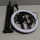 10'' Ring Light Tripod for iPhone, Selfie Ring Light with Stand for iPhone, Overhead Phone Mount with Light, Phone Light for Cooking Videos/Live Streaming/Video Recording