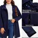Abenstoc Women Rain Jacket Waterproof for Sports & Outdoor (US XL, Regular, Navy Blue)