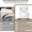 UNIFAMILY 2Pcs Gypsum Doorway Arch Kit, 8.5 x 8.5 x 5IN Interior Doorway Precurved Drywall, Rounded DIY Arch Doorway Kit for Corner Molding, Easy to Add Wall Arch Molding to Any Opening for Decoration