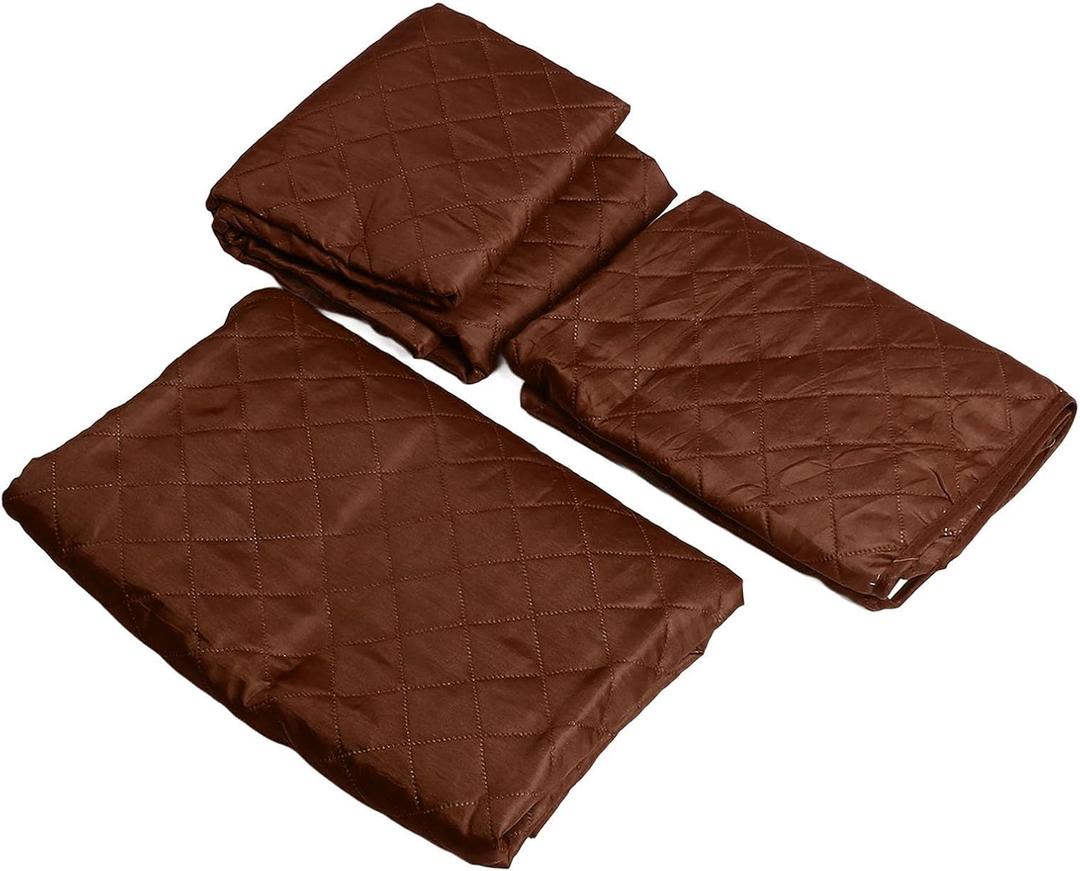 ANGGREK Sofa Cover, Couch Cover Full Coverage 3PCS Anti Slip Universal Polyester Fiber for All Season (Brown)