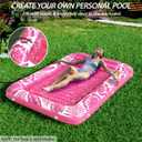 Inflatable Tanning Pool Lounger Float - Jasonwell 4 in 1 Sun Tan Tub Sunbathing Pool Lounge Raft Floatie Toys Water Filled Tanning Bed Mat Pad for Adult Blow Up Kiddie Pool Kids Ball Pit, Rose Pink, X-Large