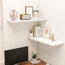 Dreamland 36" Floating Shelves for Wall, 12" Deep Slim White Floating Shelves, Wall-Mounted Shelves for Bedroom, Living Room, Kitchen, Bathroom - Set of 2, 36"L x 12"D x 1.3"H, Set of 2