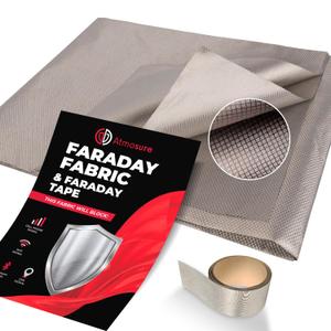 Atmosure Faraday Fabric & Tape Kit Military Grade DIY Faraday Bags 5G, EMP & EMF Protection EMF Blocker