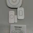 TECKNET Door Chimes When Door Opens, Wireless Door Sensor Chime Alarm with 1000Ft Range, 61 Songs, 5 Volume Levels, RGB Light, Door Chime for Business/Store/Home/Office When Entering (White)