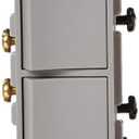 Leviton 15 Amp, 120/277 Volt, Decora Single-Pole, AC Combination Switch, Commercial Grade, Grounding, 5634-GY, Gray