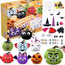 Klever Kits Halloween Pumpkin Decorating Kit, Halloween Painting Kits Party Favors for Kids, Arts and Craft Party Supplies, DIY Coloring Pumpkin Decorations, School Activities Games