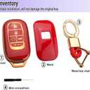 for 2022 Honda Key Fob Cover with Keychain, For Honda Accord Civic Smart Remote Key Fob Case