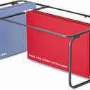 Upgraded Adjustable Hanging File Folder Frame,Legal/Letter Size,Length Adjusted 16 to 25 inches,Heavy Duty Steel File Drawer/Cabinet Organizer Insert, Hanging Folder Holder,12.598" W X 9.45" H
