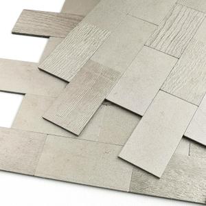 VAOVI Peel and Stick Backsplash,Kitchen Peel and Stick Mosaic Self Adhesive Metal Wall Tiles Champagne-10pcs (10pcs/6.88sqft/pack)