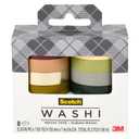 Scotch Washi Tape, Solid Earth Design, 8 Rolls, Great for Bullet Journaling, Scrapbooking and DIY Dcor (C1017-8-SOL3)