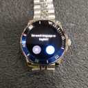 2025 DA GPT Smart Watch for Men, Heart Rate, Blood Pressure, Blood Oxygen, Sleep Monitor, 107 Sports Modes, 1.19-inch AMOLED Display, Waterproof Round Watch, Compatible Android and iOS Silver Blue