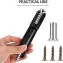 Housoutil Spring Loaded Drop Rod Zinc Alloy Gate Latch with Floor Mount 6.3 Inch Sliding Pin Lock for Double Wood Metal Doors