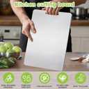 Titanium Cutting Board for Kitchen Stainless Steel Cutting Board Metal Yamato Cutting Boards for Kitchen Dishwasher Safe Charcuterie Boards Charcuterie Board Charcuterie Cheese Pasta Board 1PCS(Large) (9.8"L x 14.2"W)