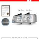 for 2003-2014 Chevy Express 1500/Gmc Savana 1500 Compatible with 2003-2023 Chevy Express 2500 3500/Gmc Savana 2500 3500 Halogen Headlights Clear Housing, Driver and Passenger Side