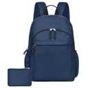 Navy Blue Backpack for School, College, High, Middle School, Water Resistant Bookbag for Teens, Basic Backpack for Daily, Travel, Work, Business Laptop Backpack for Men Women (Navy)