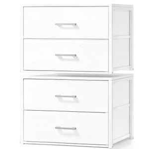 Fixwal Closet Drawers for Clothes, 2 Pack, 4 Drawers Stackable, 21.2" Wide