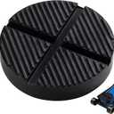 Universal Floor Jack Rubber Pad, Cross Beam Jack Adapter, Pinch Weld Side Frame Protector, 1 Pack, Black