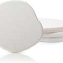 2 x Diatomaceous Earth Coasters Set of 4Cool Absorbent Quick-Dry Drink Coasters for Desks, Cute Modern Stone Design with Stylish White Aesthetic (4, White)