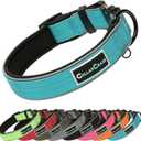 Dog Collar for Small Medium Large Dogs, Reflective, Adjustable Heavy Duty Dog Collar, Soft Neoprene Padded Comfortable for Walking (Blue, M)
