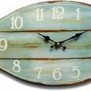 Fish Beach Wall Clock Silent Non-Ticking Wooden Wall Clocks Ocean Sea Theme