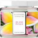 YR Scentworx Island Petals Home Fragrance Candle  14.5 oz 3-Wick Glass Jar