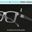 Oversized Reading Glasses Metalless Screwless Spring Hinges 6 Pack Large Readers for Men(+3.25)