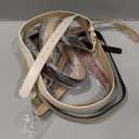 VONMELLI 4 Pack Womens Thin Leather Belt Skinny Waist Belts for Women Fashion Jeans Dress with Gold Buckle (Fit Waist Size 39"-45", Black+ Light Brown+ Coffee+ Beige)