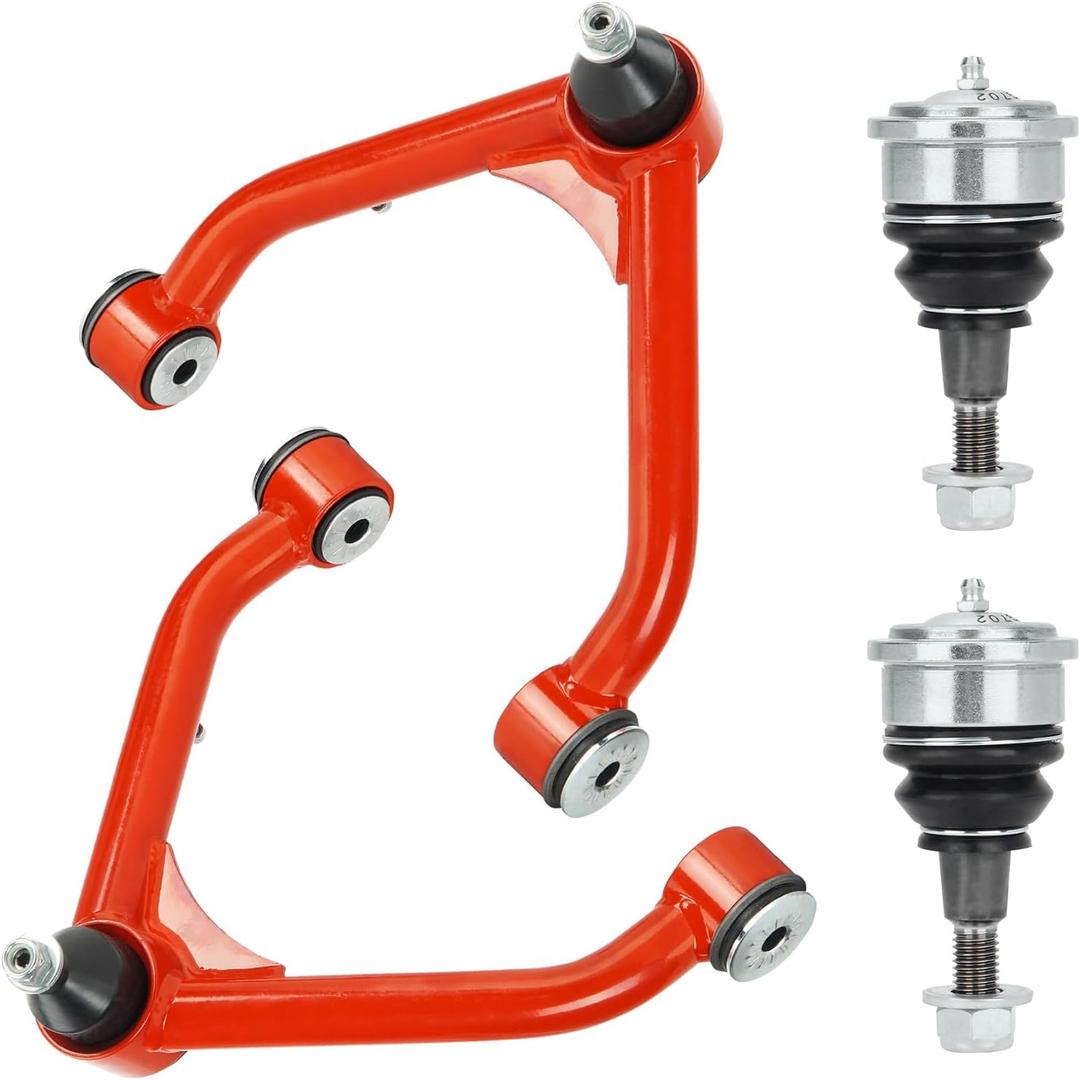 Front Upper Control Arms Lift 2-4" for Chevy Silverado 99-06, Suburban Tahoe 00-06, Avalanche Express, GMC Sierra Savana Yukon XL 1500, Replace Ball Joints Adjustable Suspension Kit 4Pcs Front Upper Control Arms Lift 2-4" for Chevy Silverado 99-06, Suburban Tahoe 00-06, Avalanche Express, GMC Sierra Savana Yukon XL 1500, Replace Ball Joints Adjustable Suspension Kit 4Pcs