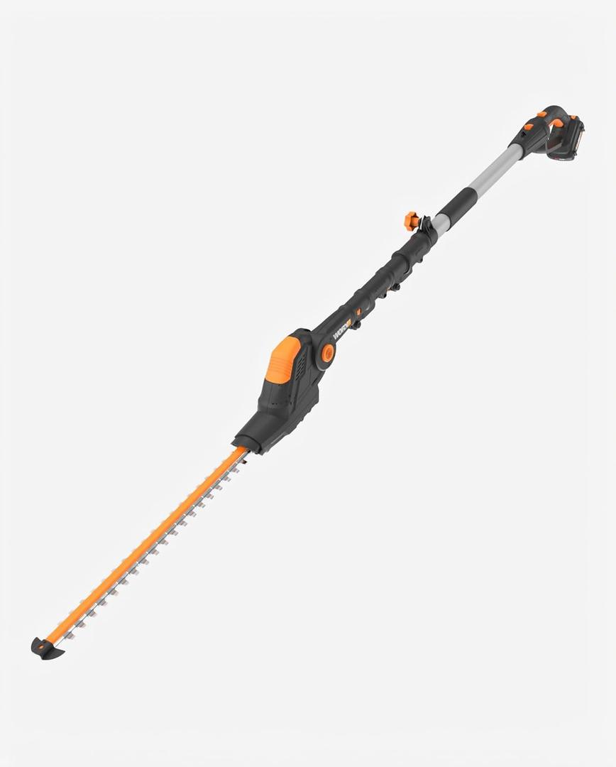 WORX Cordless Pole Hedge Trimmer, 20V 20" Bush Trimmer, WG252.9 Battery & Charger Not Included; attachment-capable design for trimming tall hedges and shrubs PowerShare.