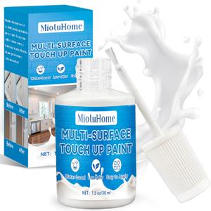 6 x White Touch UP Paint, Touch Up Paint Pen, Interior& Exterior House Paint for Chips Scratches, White Paint for Wall Door Cabinet Furniture Wood Porcelain Appliance Enamel Bath Semi-Gloss