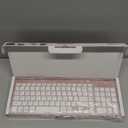 Wireless Keyboard and Mouse Ultra Slim Combo, TopMate 2.4G Silent Compact USB 2400DPI Mouse and Scissor Switch Keyboard Set with Cover, Batteries Included, for PC/Laptop/Windows/Mac  Rose Gold White