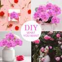 LARDUX 20 PCS Artificial Orchid Flower Heads - Fake Butterfly Flower Heads Faux Flower Head Bulk for Cakes Hair Accessories Headbands Hats Wedding Crafts Decoration - Fuchsia
