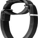 Martingale Collar 1.5 Inch Wide 1200D Extra Strong Nylon Dog Collar, No Pull Heavy Duty Dog Collar with 2-Color Stripe for XLarge Dogs (Extra Large, 1 1/2 Inch Wide, Black & Grey)