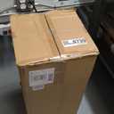 QCQHDU 9 Gallon Tall Large planters for Outdoor/Indoor Plants of 12" Dia x 21" H Round Flower Pots Set Faux Stone Finish Front Door Patio Square Porch Planters with Tray, Beige