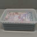 WIBIMEN Mini Ice Cube Trays, 0.55 Tiny Pebble Ice for Iced Coffee & Cocktails, Fast Chill, Easy Twist Release, Stackable with Lid & Storage Bin (4 Pack, Blue)