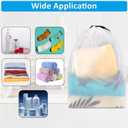 Clear Shoe Bags - 10 PCS, 15.7" x 11.8", Drawstring Travel Shoe Bags for Packing, Waterproof Dustproof Portable Shoe Storage for Men and Women