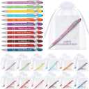 Ceenna 24 Sets Galentine's Day Gifts for Women, Galentine's Greeting Cards Encouraging Pens and Organza Bags, Galentine and Valentine Party Gifts Office Supply for Women Besties Coworker