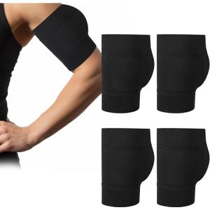 4 Pcs Waterproof PICC Line Shower Cover Line Sleeve Cover for Upper Arm in Neoprene, Usable for Sea or Pool Bathing, Shower Sleeve for Glucose Sensors, Black(M)