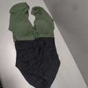 Blooming Jelly Women's Plus Size One Piece Swimsuit Tummy Control Bathing Suits Maternity Curvy Swimwear 2026(Black and Army Green,X-Large)