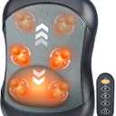 Back Massager for Pain Relief Deep Tissue : Rolling Up and Down, Not Just 4 Fixed Spots, Lower Back Massager with Heat, Shiatsu Kneading Massage for Office Home Car Use